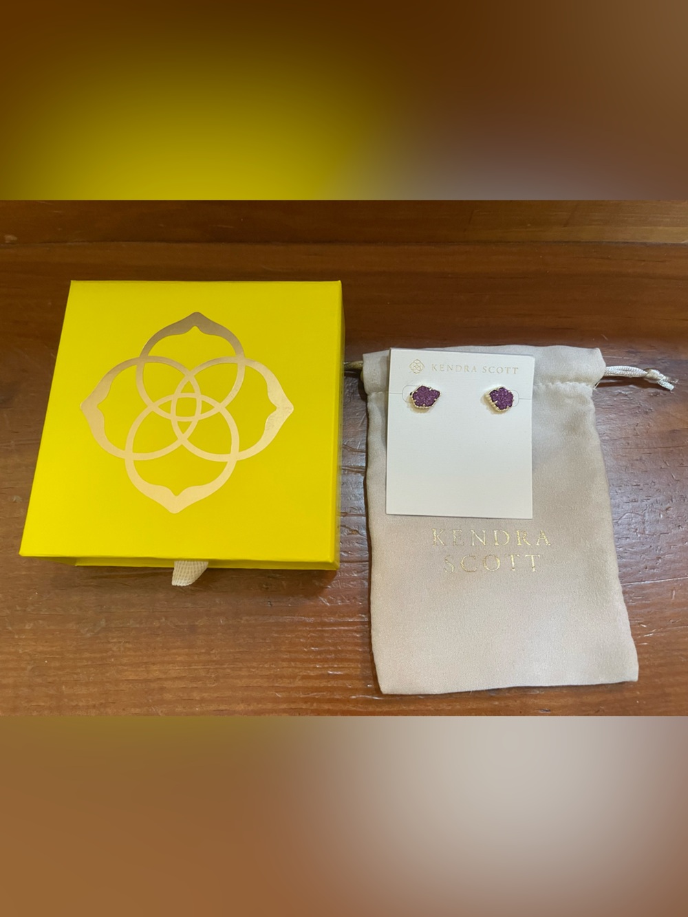 Kendra Scott Amethyst Tessa Stud Earrings- NWT